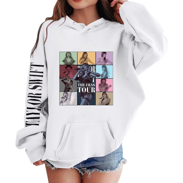 Flickor Hoodies 1989 Casual Taylor Sweatshirt Barn Pojkar Swifts Pullover Hooded Konsert Outfit För 4-14 År 04 white 8 to 9 Years