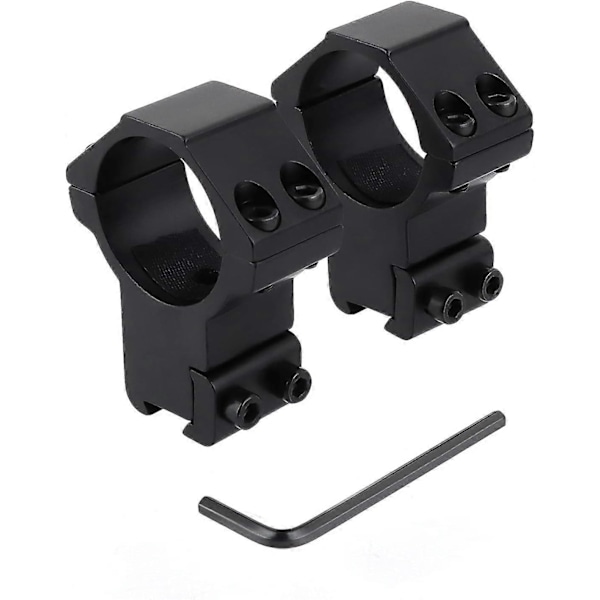 TCGG-Taktisk Monteringsring Høj Profil 30mm Sigtekikkertringe Passer til 11mm Svalehaleskinne 12