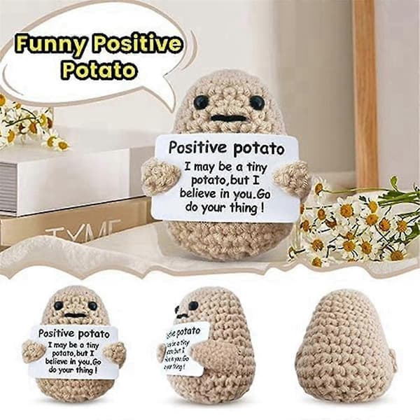 Mini Positiv Potet, Søt Ullstrikket Positiv Potet, Positiv Positiv Potet A