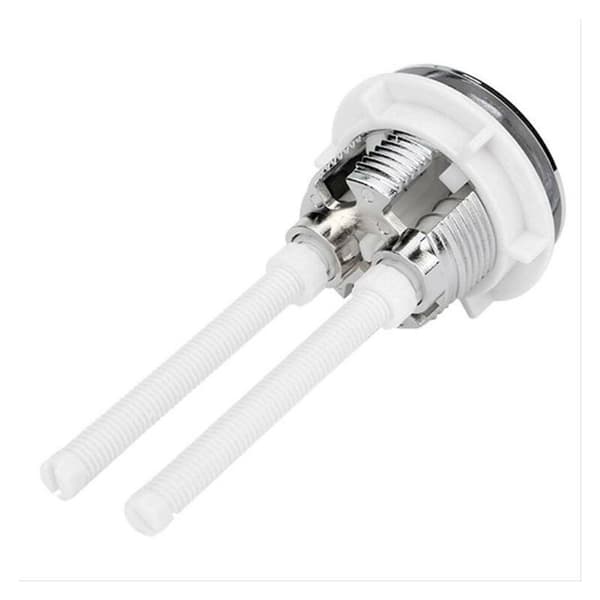 2 stk. dobbelspyling toalettknapper 38 mm standard forkrommet sølv toaletttankknapper