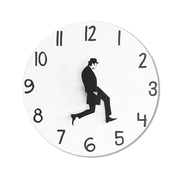 Ministry of Silly Walk Väggklocka Nyhet Komiker Väggur Rolig Gående Tyst Stum Klocka för Hem Vardagsrum