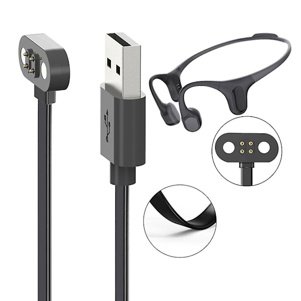 Øretelefonladeradapter USB-øretelefonladekabel for Mojawa Run Plus