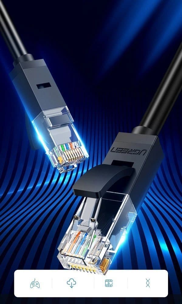 UGREEN (20162) Ethernet RJ45 netværkskabel, Cat.6, UTP, 20m sort