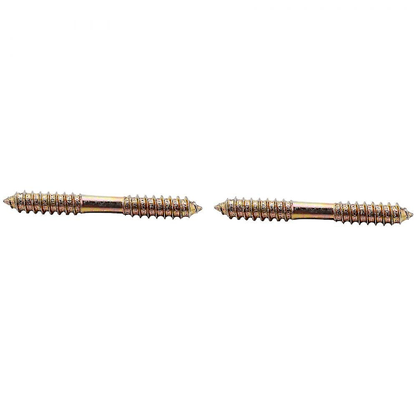 M8 X 70mm Dobbelt Endet Træ Til Træ Møbel Fastgørelsesdyvel Skrue 10stk WGU
