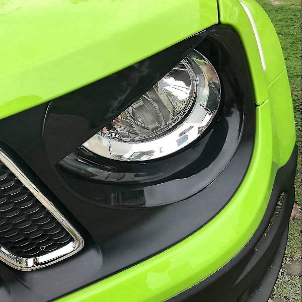 Frontlyktor Blände Trim Cover För Jeep Renegade 2015-2018 (svart)
