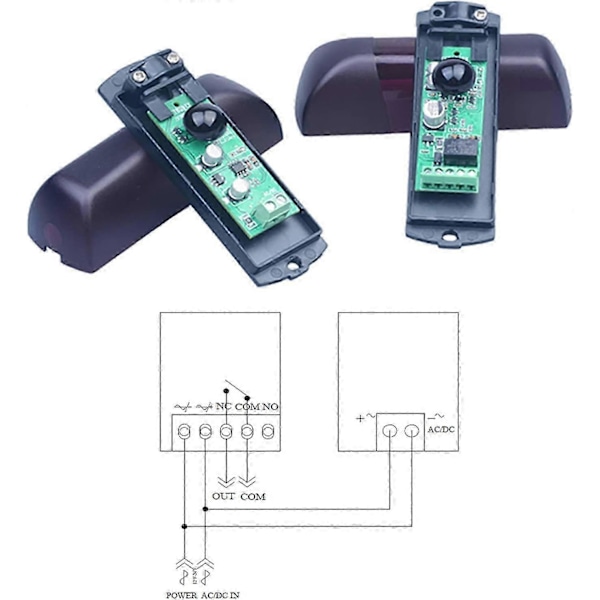 Fotoceller med infraröd sensor för grind - Garageport, persienn - 12V/24V AC DC