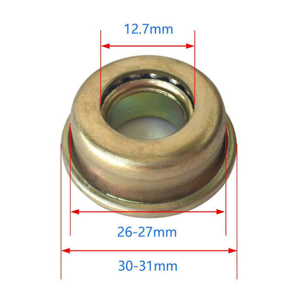 4x Dykkergaffel Leje Indre Diameter 1/2 Tomme 12.7x27x30mm Rollestol Tilbehør H009 / H005 Whee