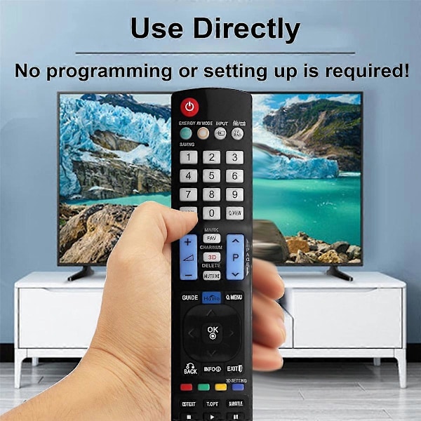 AKB72914048 Erstatningsfjernkontroll for 3D LCD TV 55LW450U 42LW451C 47LV355C 55LW451C 32LW5500 AKB72914046 42LW4500 47LW451C 12