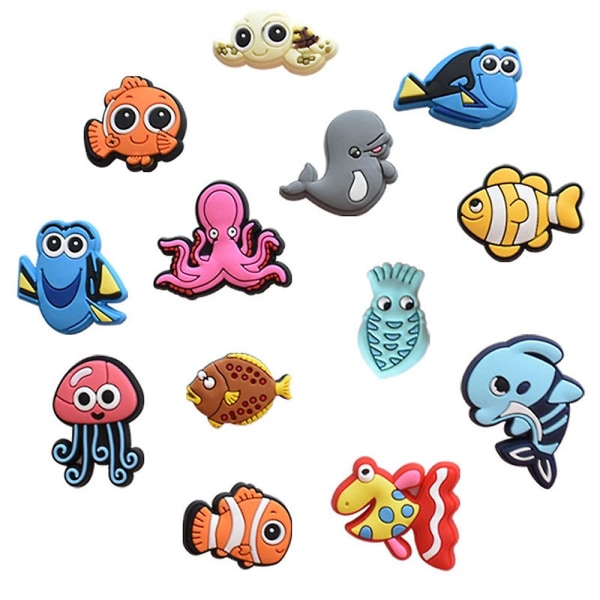 100 kpl Cartoon Finding Nemo -kenkäkoristeet koristeluun DIY Croc Clog -sandaaleihin