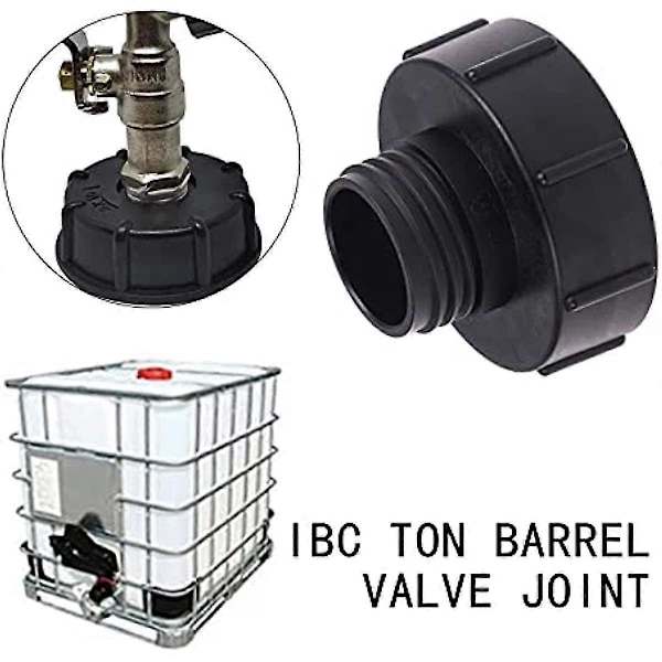 IBC-tankadapter Slangkran Koppling DN80 3 Tum S100x8 100 mm Grovt Gänga till 2 Tum S60x6 60 mm Vattenlagringstankkran IBC-tankkopplingar Gänga C