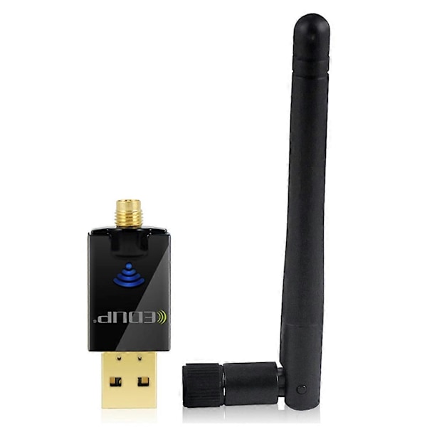 EDUP EP-DB1607 600Mbps 2.4GHz & 5GHz Dual Band Trådløs Wifi USB 2.0 Ethernet Adapter Nettverkskort