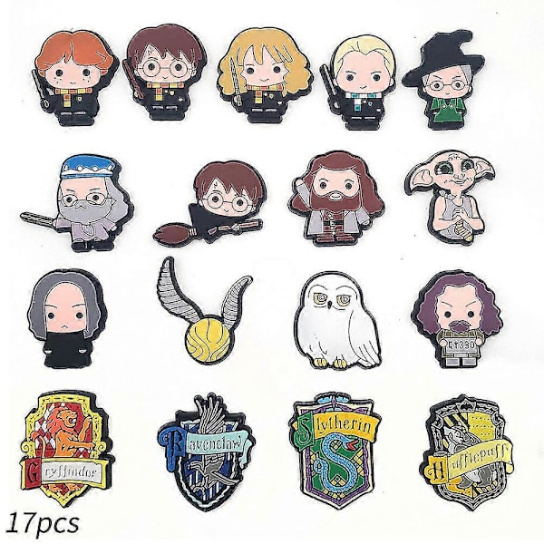 17 stk Harry Potter Sko Dekor Charms For Barn Voksne Crocs Sko DIY Tilbehør