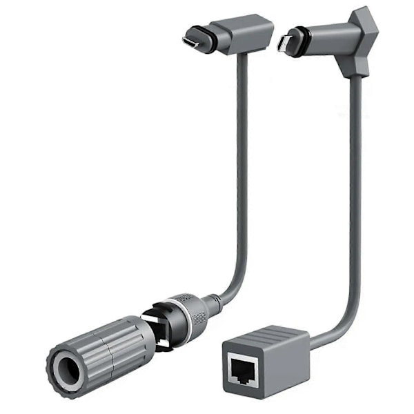 2 st För Starlink V2 Kabel SPX till RJ45 Adapter Ethernetkabel Konverterare CAT5E 26AWGx4P D-kontakt 12