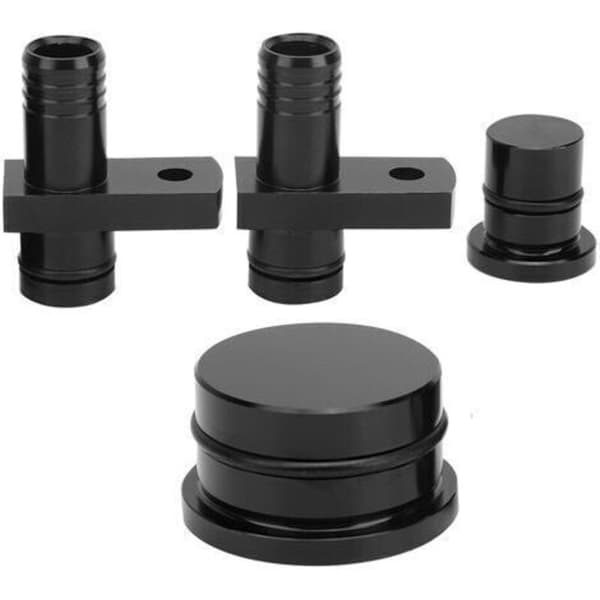 PCV omdirigeringsstik med omdirigeringsport og resonatorstik til GM Duramax 6.6L 2004-2010 Sort
