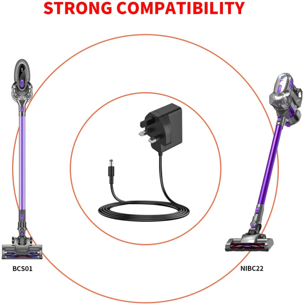 Britisk specifikation 26V oplader med støvsuger BCS01 strøm