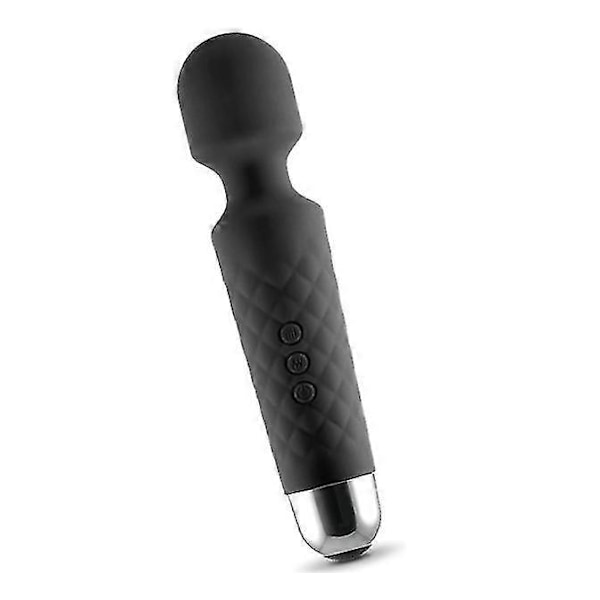USB Opladning Trådløs Personlig Massager - 8 Kraftfulde Hastigheder og 20 Vibrationsmønstre - Vandtæt (Sort)