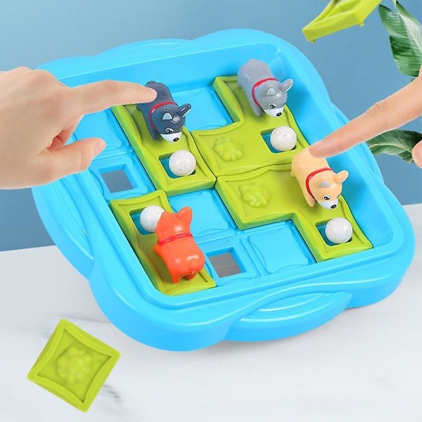 Interaktiv leksak Finger Flexibilitet Bedårande plastvalp Transportera pärlor Hole Logic Game för unisex