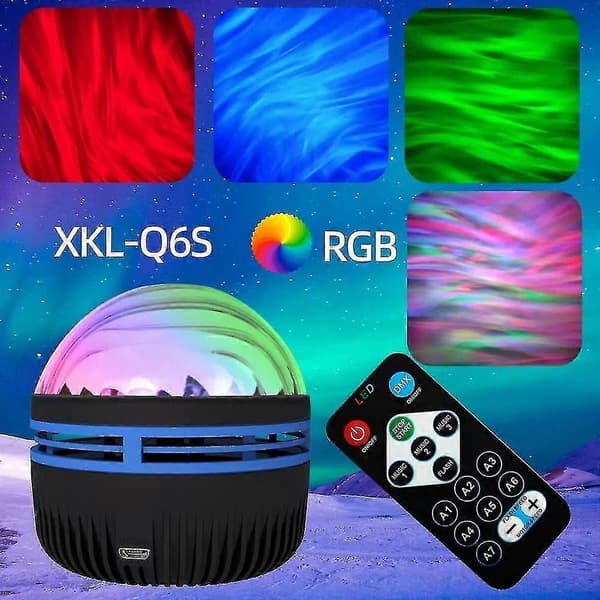 Nordlys Galaxy Projeksjonslampe Aurora Projektor Nattelys D 1-10