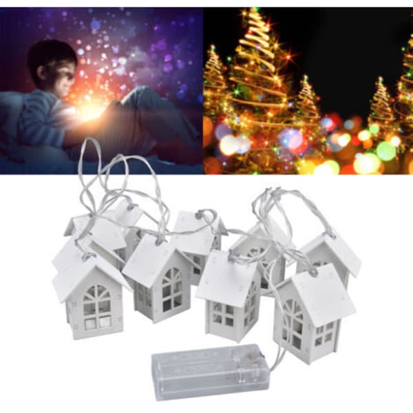10 LED julgransbelysning, batteridriven, IP43 vattentät, för sovrum, trädgård, gård