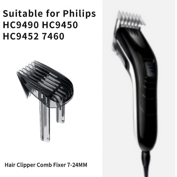2 st hårklippskam kompatibel med Philips HC9450 HC9490 HC9452 HC7460, justerbar 7-24 mm