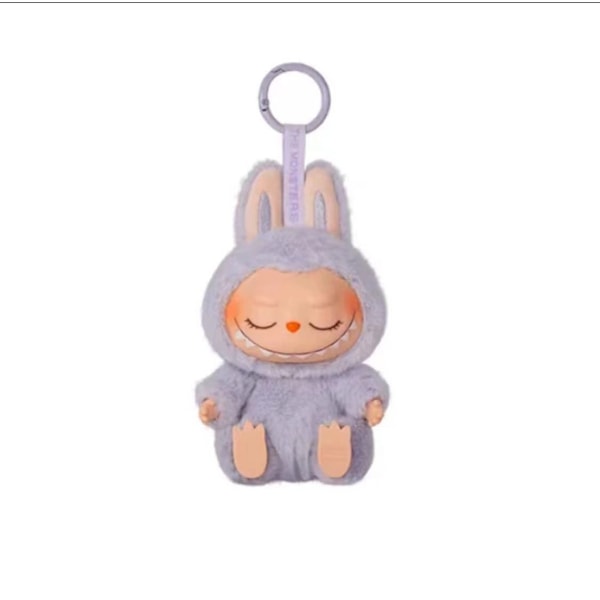 Labubu Macaron Monster Nyckelring De Spännande Monsterns Macarons Vinyl Ansikte Plysch Nyckelringar Konst Samlarobjekt Leksaker Presenter till