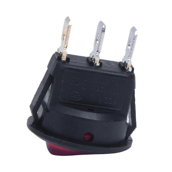 Rocker Switch Bipolär PÅ AV Röd 3 Stift 220V
