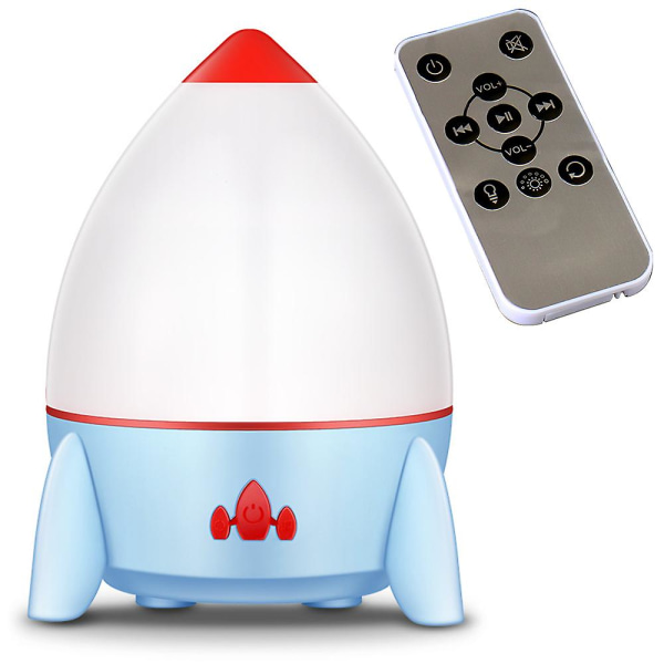 Star Projector Night Light -charging Small Rocket, Remote Control blue