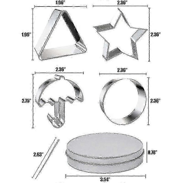 24 st Squid Cookie Cutter Spelset, Med Plåtlåda & Nål