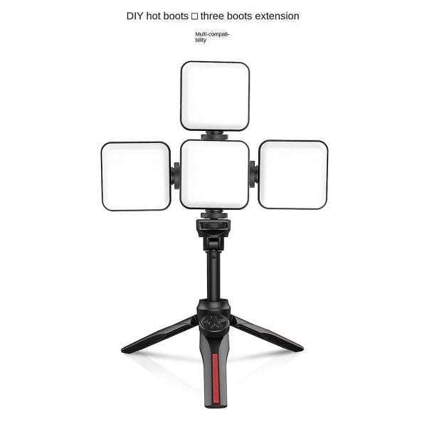 Fl02 Minikameran täyttövalo Led Live Selfie -valo Matkapuhelimen tietokoneen täyttövalo Videokonferenssi Himmentävä täyttövalo