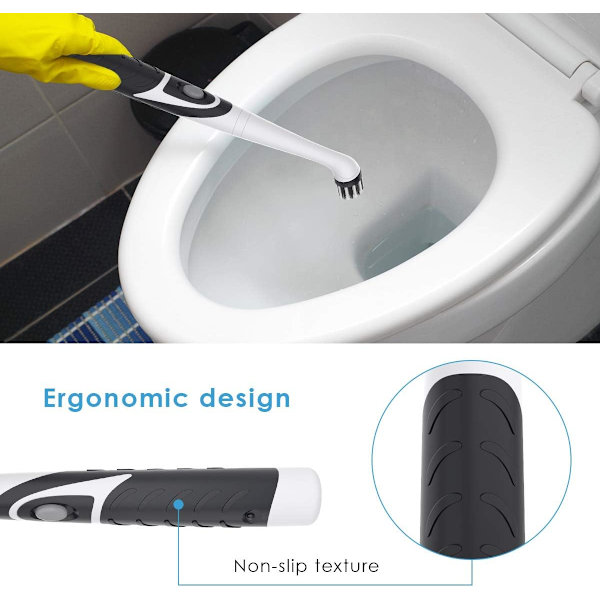 Elektrisk rengøringsbørste - Vibrationskraftvask Rengøringsværktøj Sonic Brush Home (Sort)