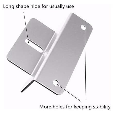 Sett med 2 Z-formede monteringssystemer for solcellepaneler, for campingvogner, båter, biler, lastebiler, hjem, off-grid takmontering (8 br