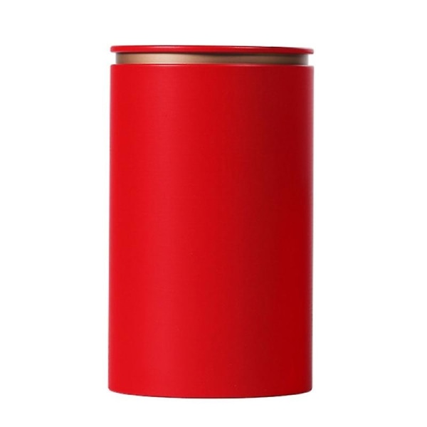 Kaffeopbevaringskrukke Metal teæske dåse til løs te lugtsikker beholderfest Red large