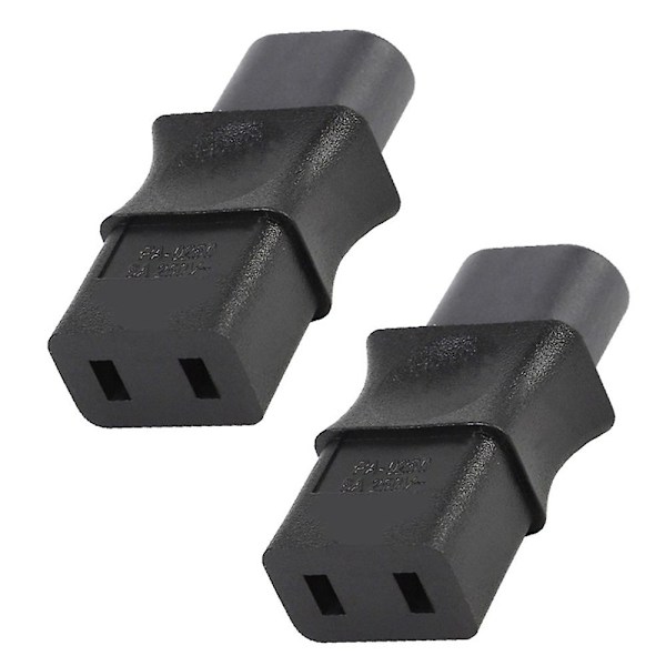 2 st Iec 320 C8 Hanar till Iec 320 C9 Hon Ac-adapter 6A/250V Industriell Strömkonverterare