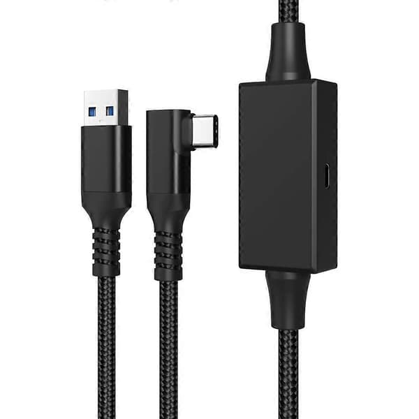 Til Meta Quest 3/PICO 4 VR Datakabel 5m USB til Type-C PC Link Streaming Hurtig Opladningsledning
