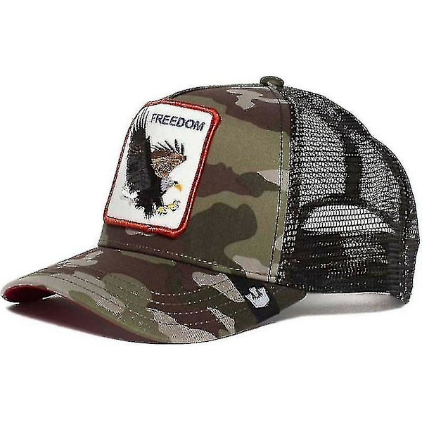 Jinzhaolai Farm Animal Trucker Baseball Cap Hat Mesh Style Män Kvinnor Hip Hop Bros, justerbar Baseball Cap Freedom