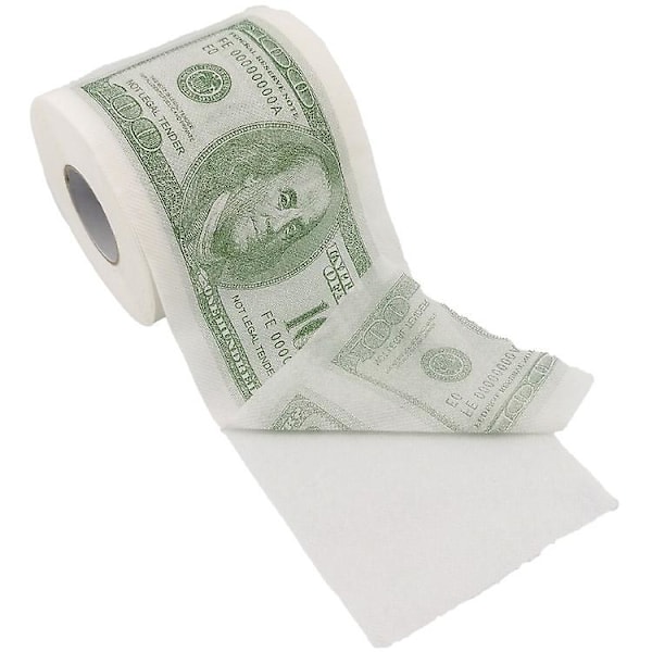 1 Rulla Dollar Bill -WC-paperia Kotirullalle Hauska Lahja