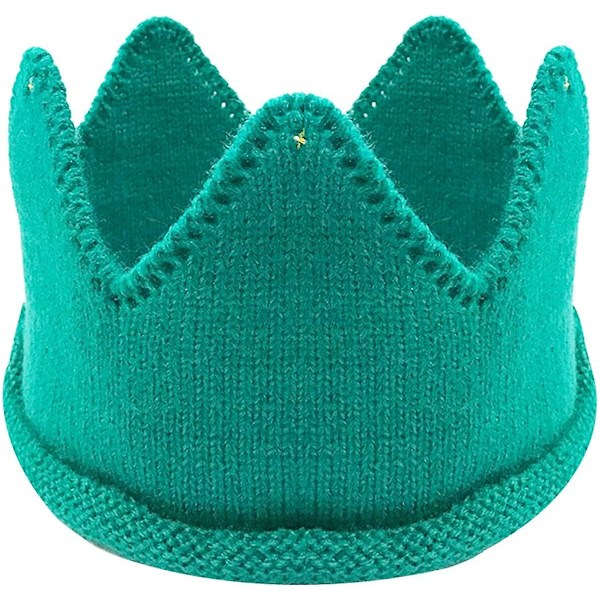 Ubiuo Stickad Krona Huvudband Beanie Mössa för Babypojke & Flickas Födelsedagsfest