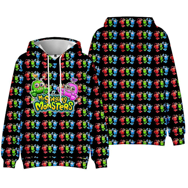 5-10 år Barn Pojkar Flickor My Singing Monsters Hoodies Hooded Sweatshirts Långärmad Pullover Toppar Gåvor B 7-8 Years