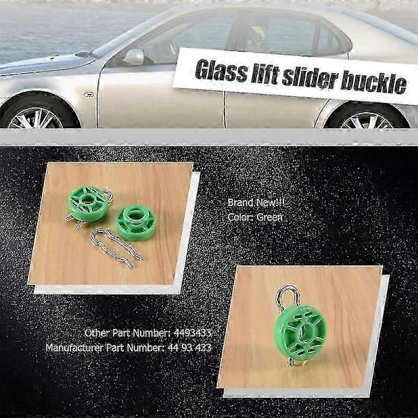 Front Vindusheis Regulator Guide Roller Sett for Saab 9-5 9-3 900