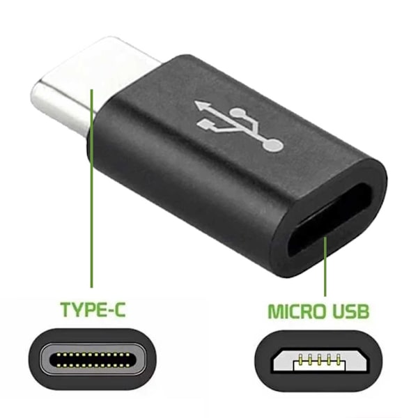 Android Micro USB till USB C OTG-adapter