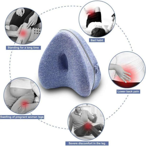Hjerteformet Memory Foam Pude til Gravide Kvinder - Blå, 25*23*13cm, 1stk
