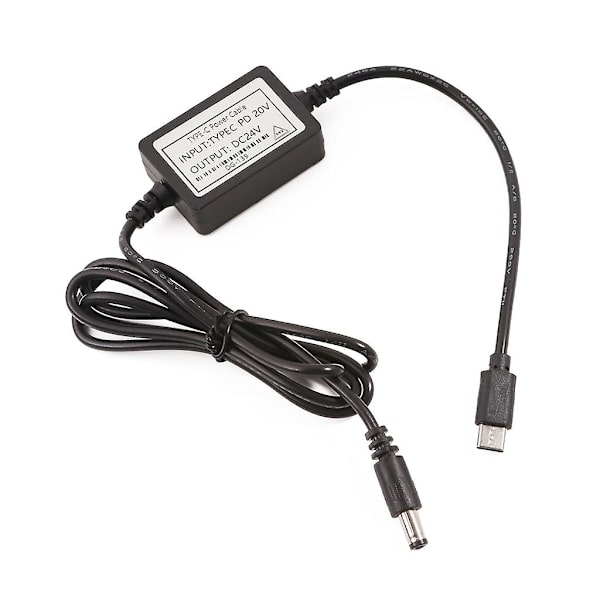USB Type-C PD 20V - DC 24V Virtakaapeli 24V Laitteille PD 12V 15V 20V - 24V DC 5.5x2.1mm Muunnin 115cm