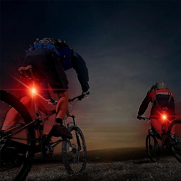 8Pack USB Ladbar LED Sykkel Baklys, Foran Hodelykt og Baklys for Landeveissykkel