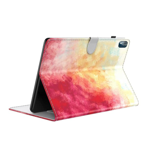 Flip Læder Tablet Case med Akvarel Mønster til Nokia T10
