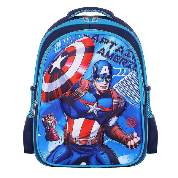 Børnerygsække Captain America/Batman/biltrykt vandtæt skoletaskegaver [Xh] Captain America
