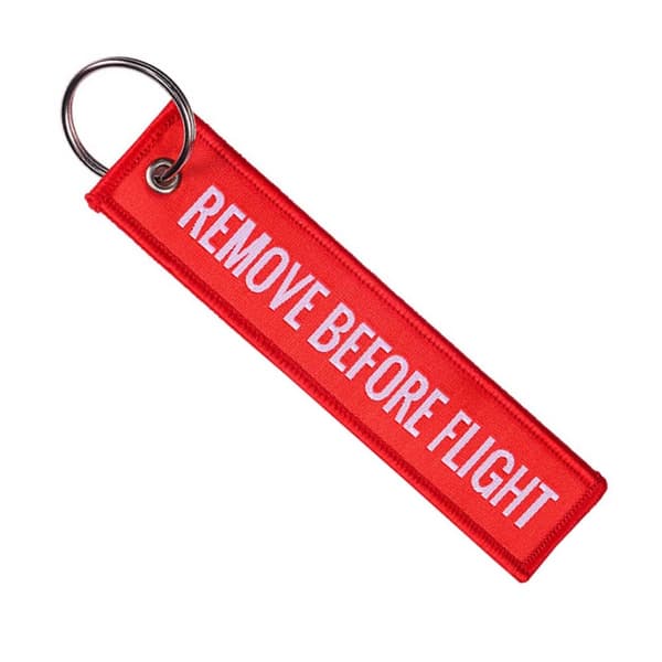 Nyckelring Remove Before Flight Pilot Bomberjacka – Röd