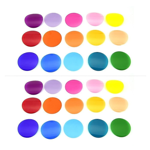 Godox V-11C farvefiltre sæt farvegeler filtre 15 forskellige farver * 2 til Godox V1-seriens kamera