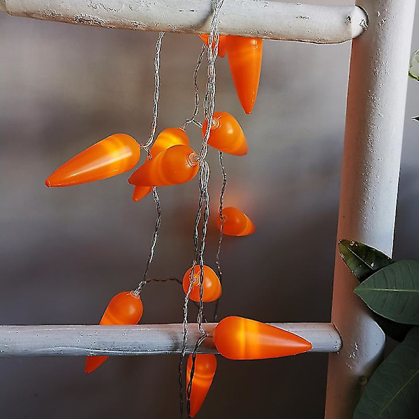 1,5 m 10 lys påske LED-lyssnor Egg Chick Carrot Eventyrlampe Hjem Barn Rom Dekorasjon Påskefestdekor