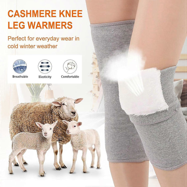 Fleece Knäskydd | Justerbara Kashmir Knäskydd - Lammull Knäskydd Knäskydd Muskelledsvård Knästöd Andningsbart Mjukt Knäskydd M