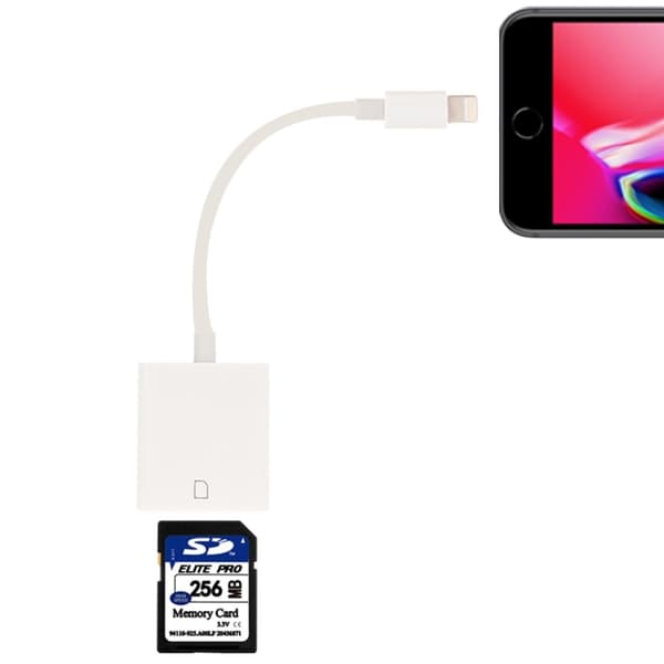 Hukommelseskortlæser til SD-kort til iPhone og iPad med lightning-stik